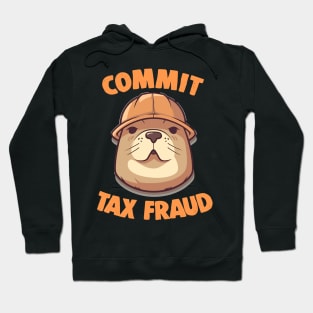 Commit Tax Fraud Beaver Meme Hoodie